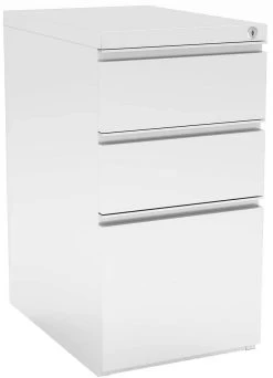 Premium Steel Metal Filing Cabinets - 3 Drawer In White
