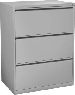 Steelwise Lateral Filing Cabinet - 3 Drawer In Grey