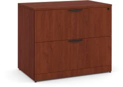 Lateral Filing Cabinet - 2 Drawer In Cherry