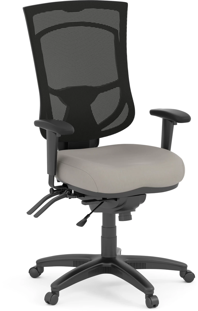 CoolMesh Pro Executive High Back Chair - Grey Antimicrobial Vinyl 3 CoolMesh Pro Executive High Back Chair - Grey Antimicrobial Vinyl