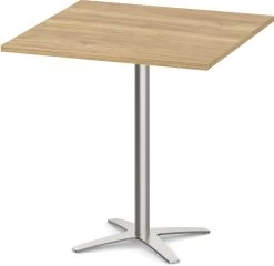 Classic Square Bistro Table 42" With Cross Brushed Metal Base - Aspen