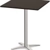 Classic Square Bistro Table 36" With Cross Brushed Metal Base - Espresso -Office Furniture Store f17a8e30ce5cfd3e501f9dd248c3