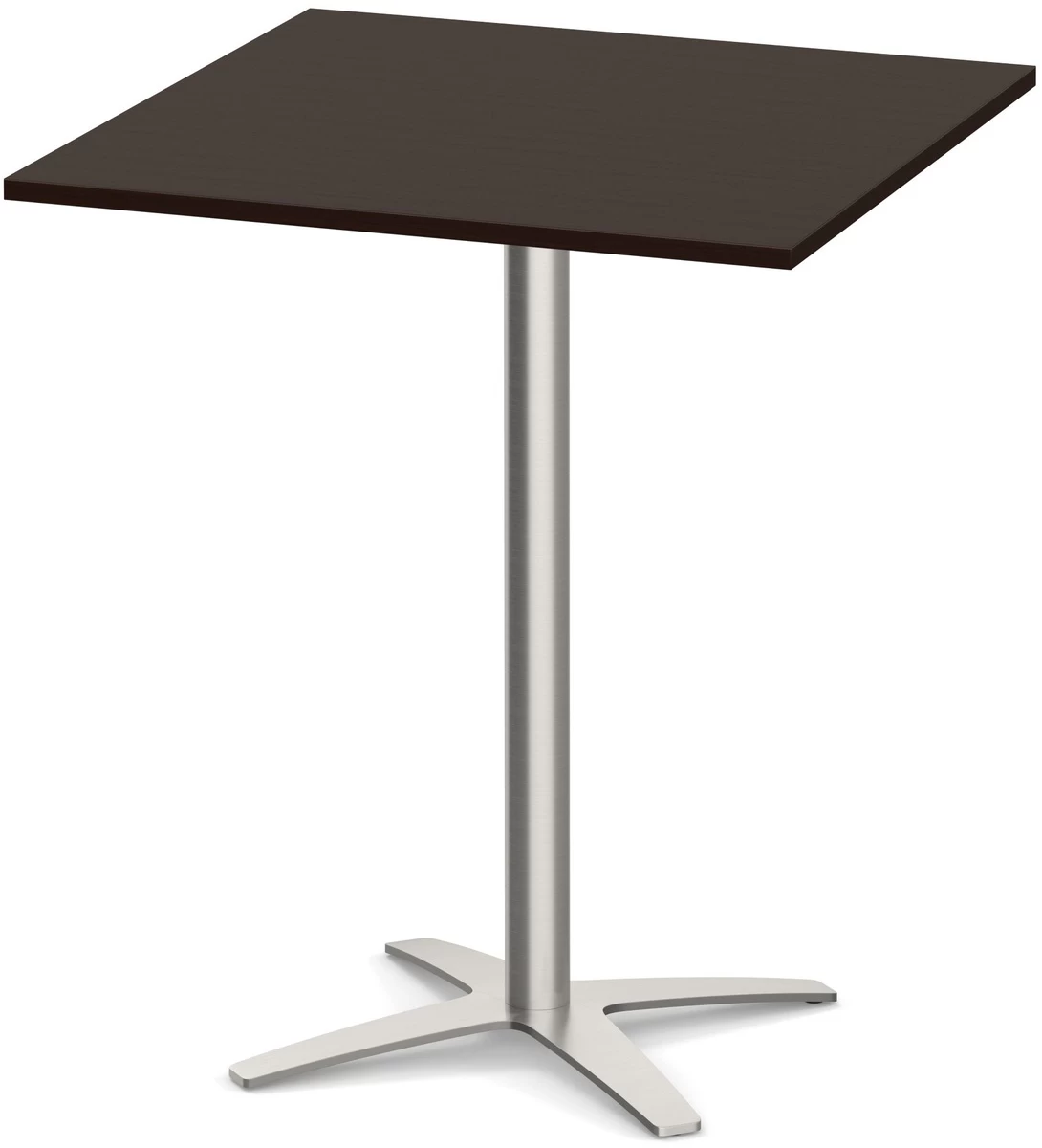 Classic Square Bistro Table 36" With Cross Brushed Metal Base - Espresso 3 Classic Square Bistro Table 36" With Cross Brushed Metal Base - Espresso