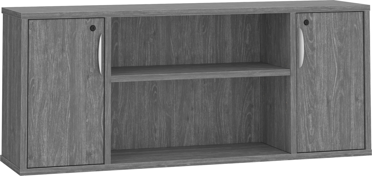 Classic Narrow Storage Credenza - Newport Grey 3 Classic Narrow Storage Credenza - Newport Grey