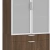 Elements Storage Cabinet And 2-Drawer Combo Unit With Glass Doors - Modern Walnut -Office Furniture Store f2a0ae13ebf909d426ca466dca40