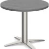 Classic Round End Table 24" With Cross Brushed Metal Base - Newport Grey -Office Furniture Store f2f5b27f5efafb43b989eea42570