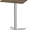 Classic Square Bistro Table 30" With Cross Brushed Metal Base - Modern Walnut 2 Classic Square Bistro Table 30" With Cross Brushed Metal Base - Modern Walnut -Office Furniture Store f470c0f07844bde641df58db4b47