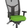 CoolMesh Executive High Back Chair - Green Fabric With Headrest