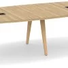 Signature Boat-Shape Conference Table 10 Ft - Aspen With Natural Oak Legs And Black Hardware -Office Furniture Store f9eee53641ac15d4cccaa0c40b19