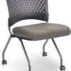 Agenda II Nesting Chair Without Arms - Grey Antimicrobial Vinyl